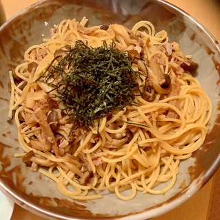 豚ときのこの和風パスタ